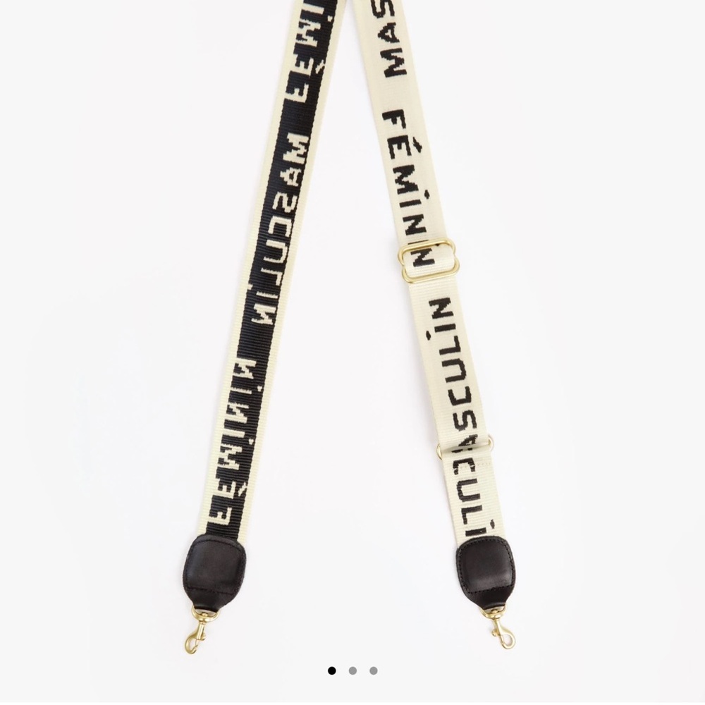 Elegant Black and Cream Crossbody Strap